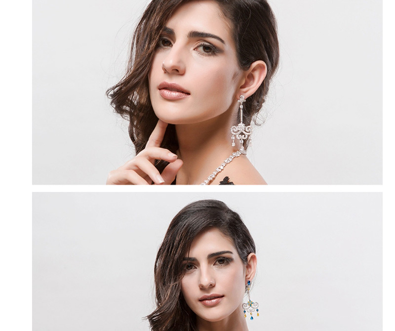 Fashion Multi-color Tassel Decorated Long Earrings,Drop Earrings