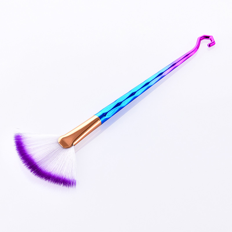 Fashion Purple Sector Shape Decorated Makeup Brush,Beauty tools