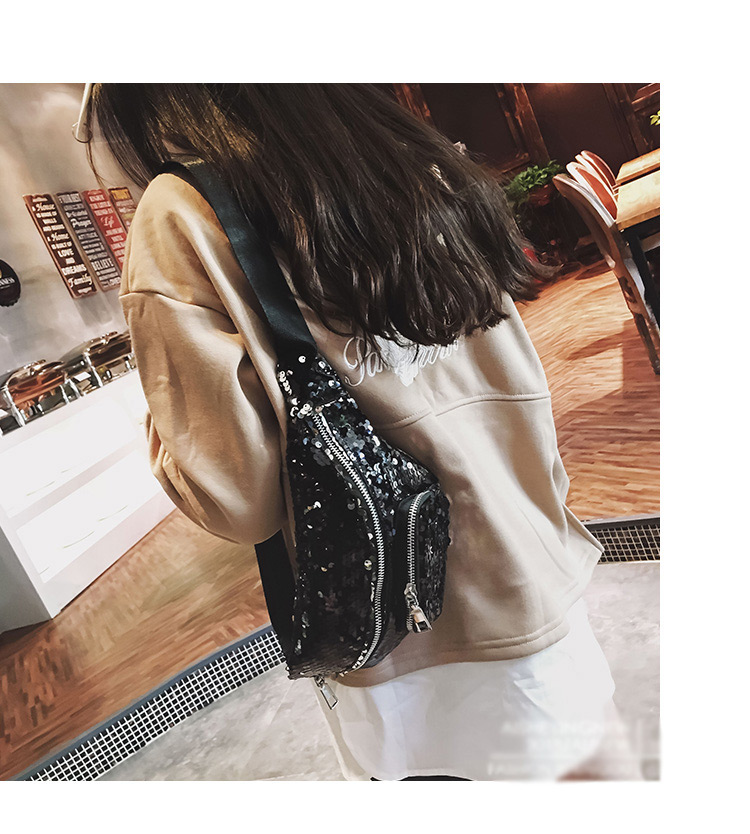 Fashion Black Zipper Decorated Shoulder Bag,Shoulder bags