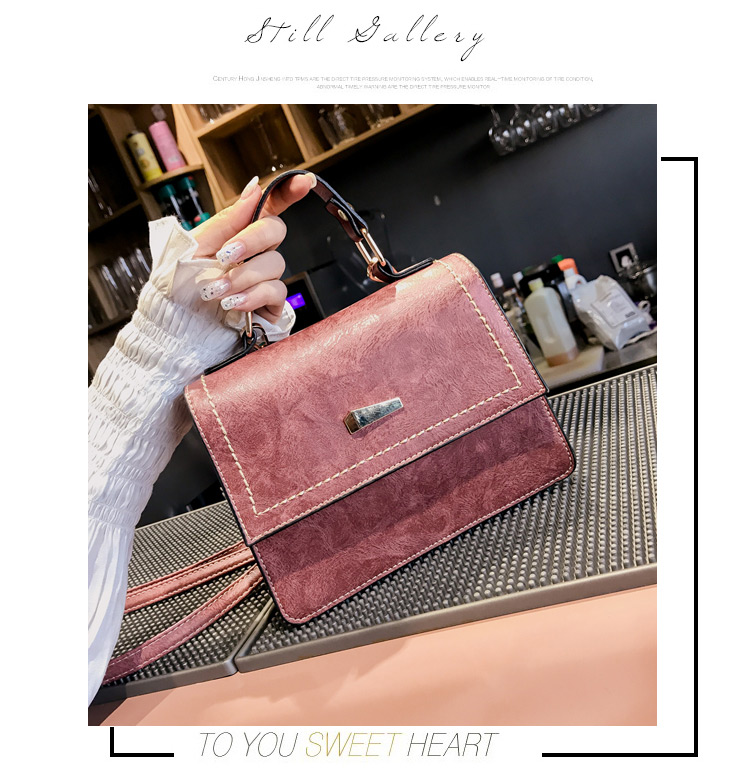 Fashion Pink Square Shape Decorated Shoulder Bag,Handbags