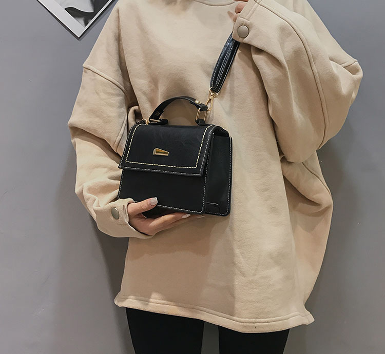 Fashion Brown Square Shape Decorated Shoulder Bag,Handbags