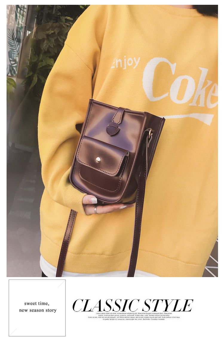 Fashion Dark Brown Pure Color Decorated Shoulder Bag,Shoulder bags