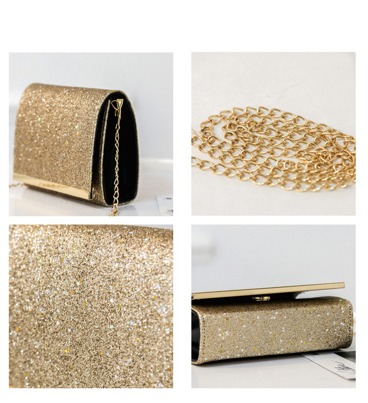 Fashion Gold Color Square Shape Decorated Shoulder Bag,Shoulder bags