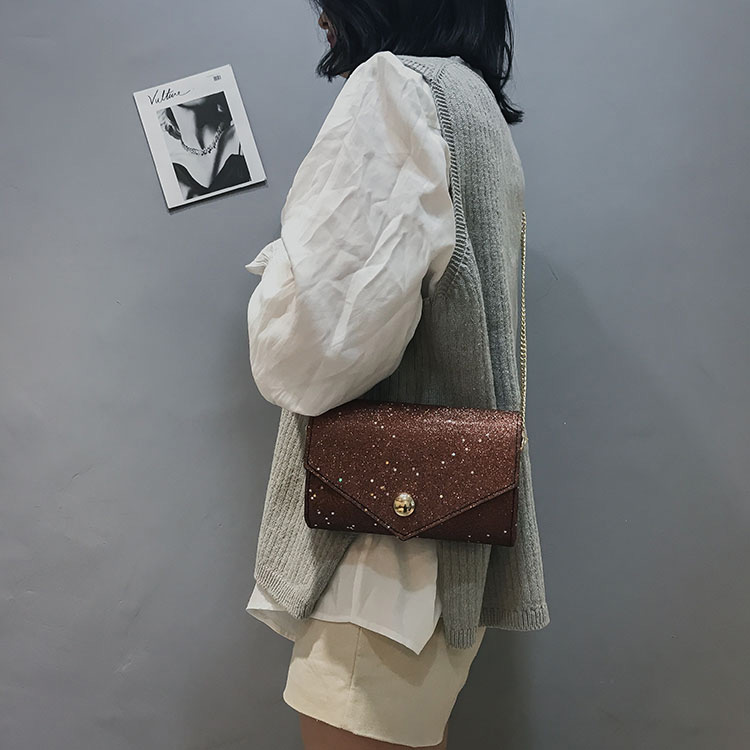 Fashion Brown Square Shape Decorated Shoulder Bag,Shoulder bags