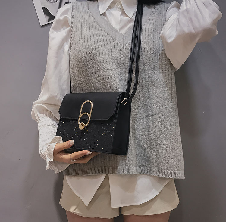 Fashion Gray Buckle Decorated Shoulder Bag,Shoulder bags