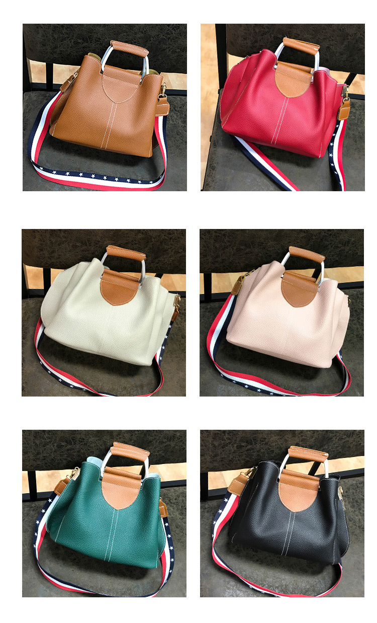 Fashion Brown Pure Color Decorated Handbag,Handbags