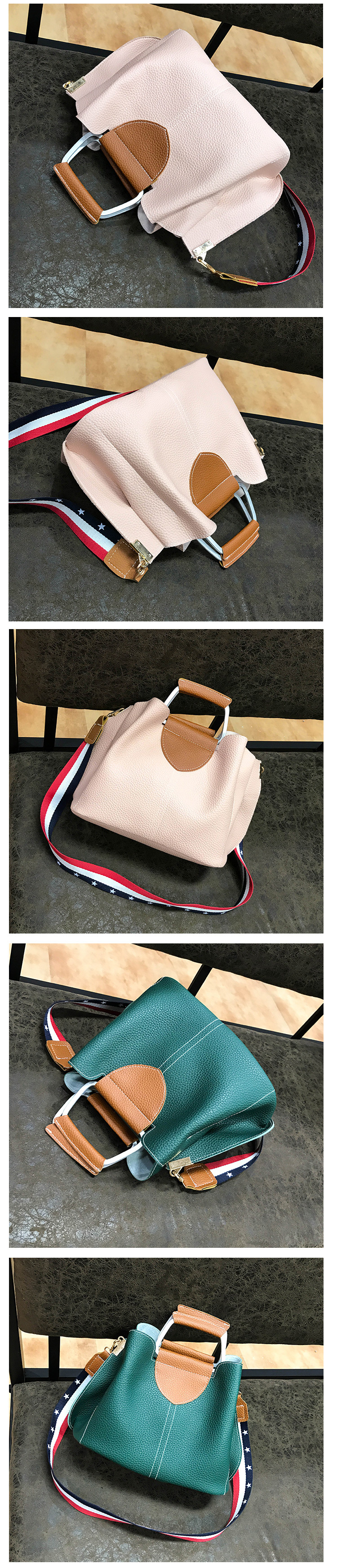 Fashion Brown Pure Color Decorated Handbag,Handbags