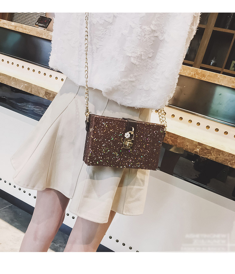 Fashion Brown Lock Shape Decorated Shoulder Bag,Shoulder bags