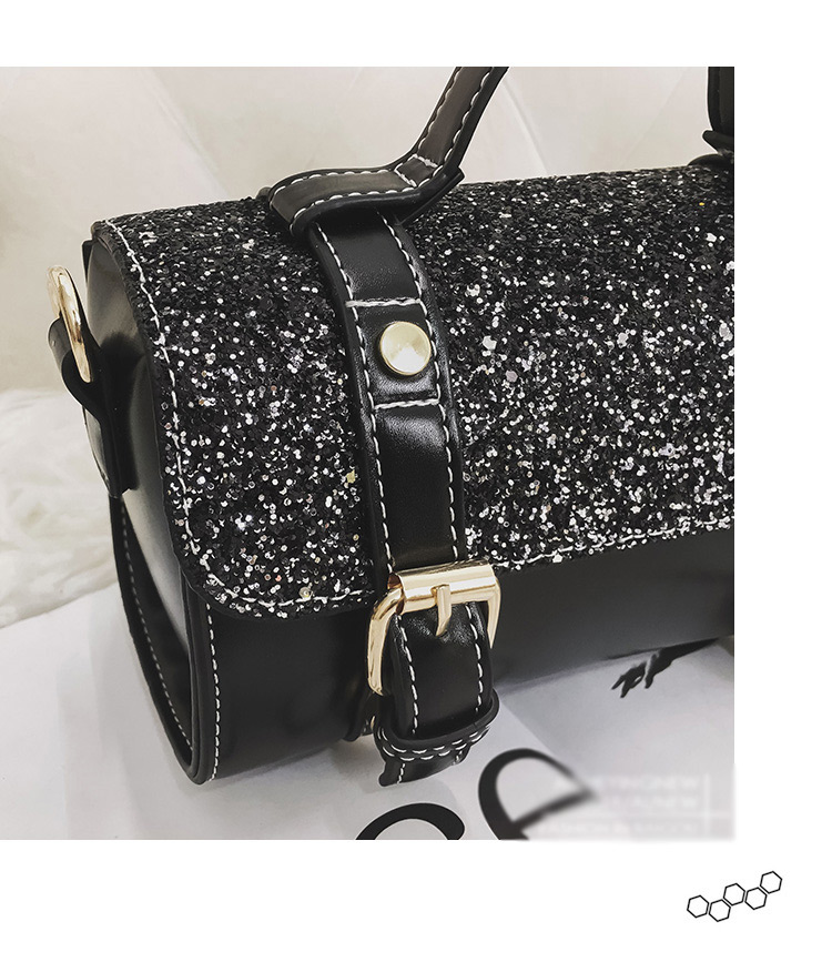 Fashion Black Rivet Decorated Shoulder Bag,Handbags