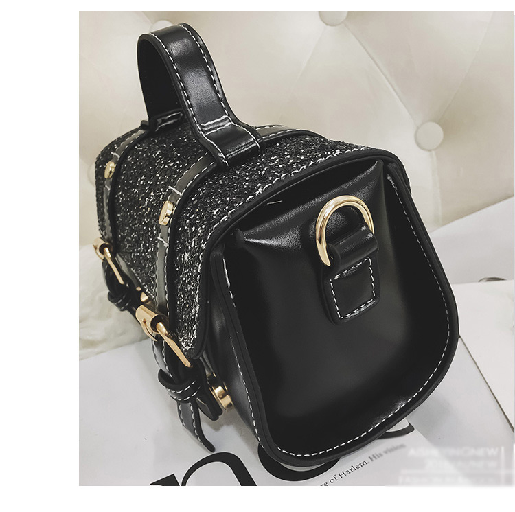 Fashion Black Rivet Decorated Shoulder Bag,Handbags