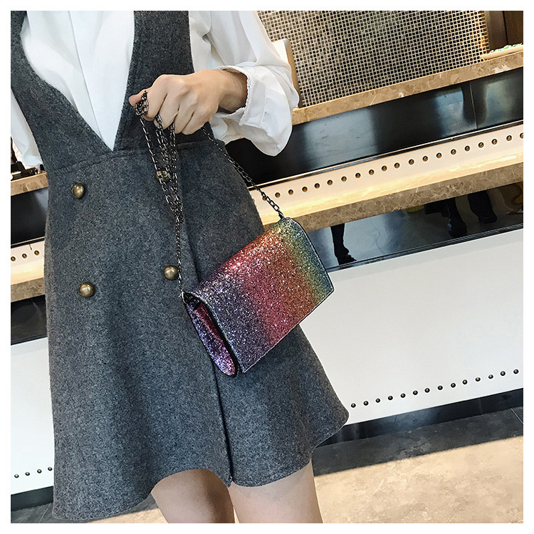 Fashion Multi-color Square Shape Decorated Shoulder Bag,Shoulder bags