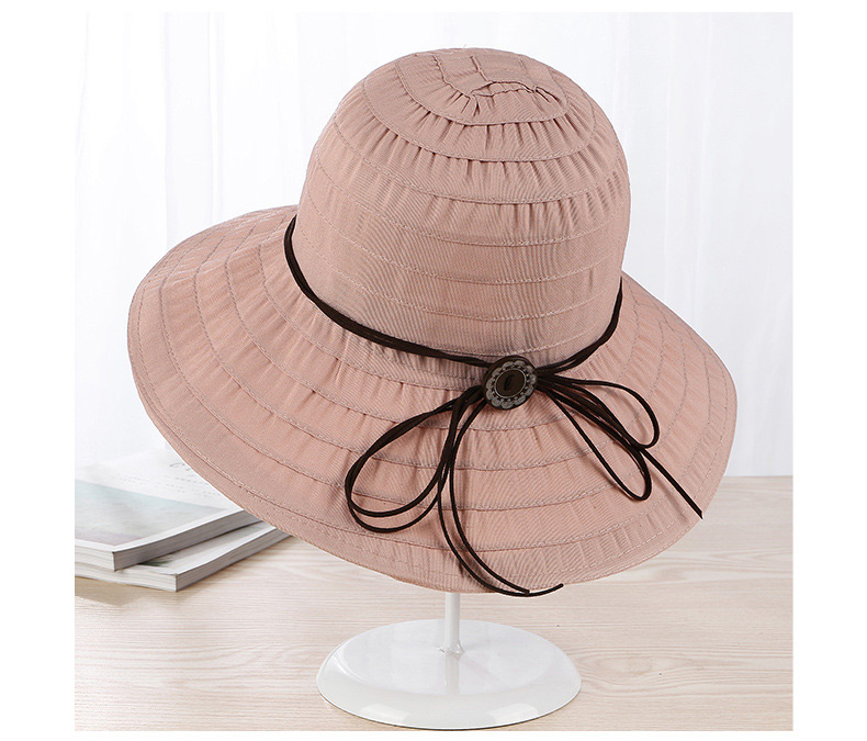 Trendy Khaki Pure Color Design Foldable Sunshade Hat,Sun Hats
