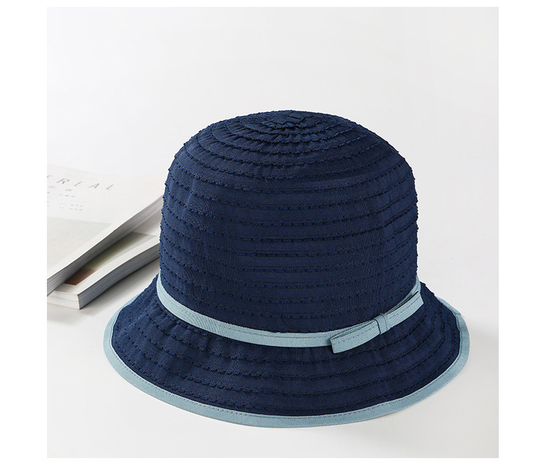Trendy Gray Stripe Pattern Decorated Sunshade Hat,Sun Hats