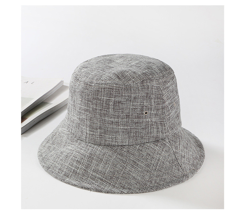 Trendy Beige Pure Color Decorated Fishman Sunshade Hat,Sun Hats