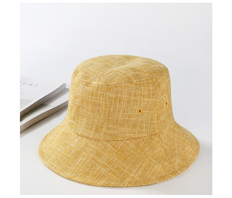 Trendy Gray Pure Color Decorated Fishman Sunshade Hat,Sun Hats