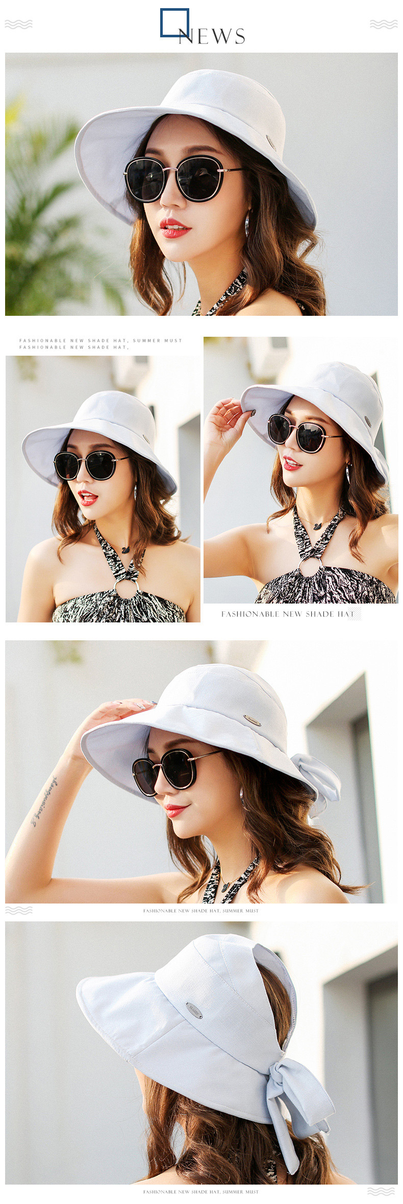 Trendy Pink Pure Color Decorated Sunshade Hat,Sun Hats
