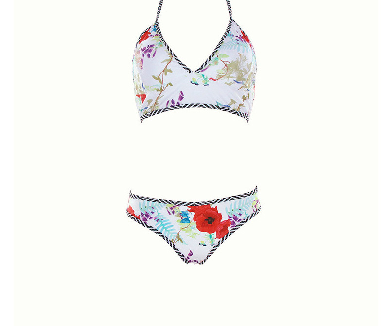 Fashion Multi-color Flower Pattern Decorated Bikini,Bikini Sets