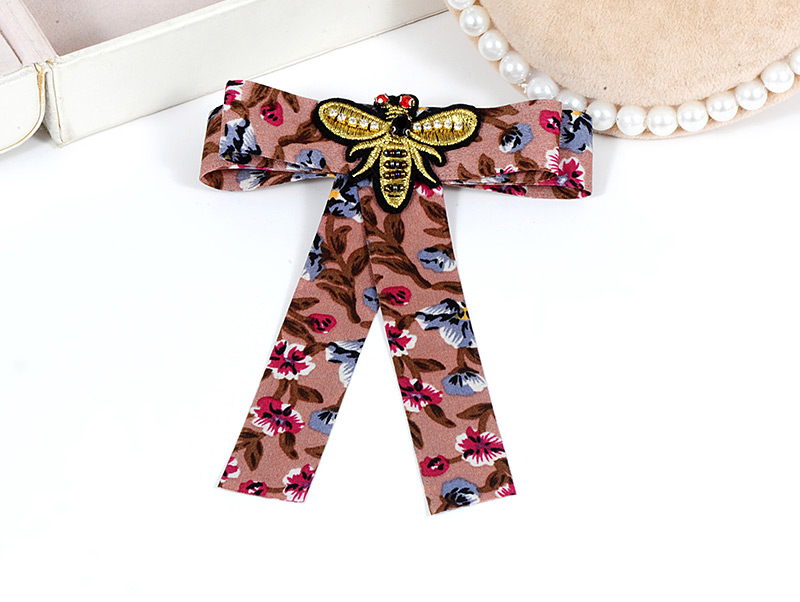 Fashion Pink Bee Shape Decorated Bowknot Brooch,Korean Brooches