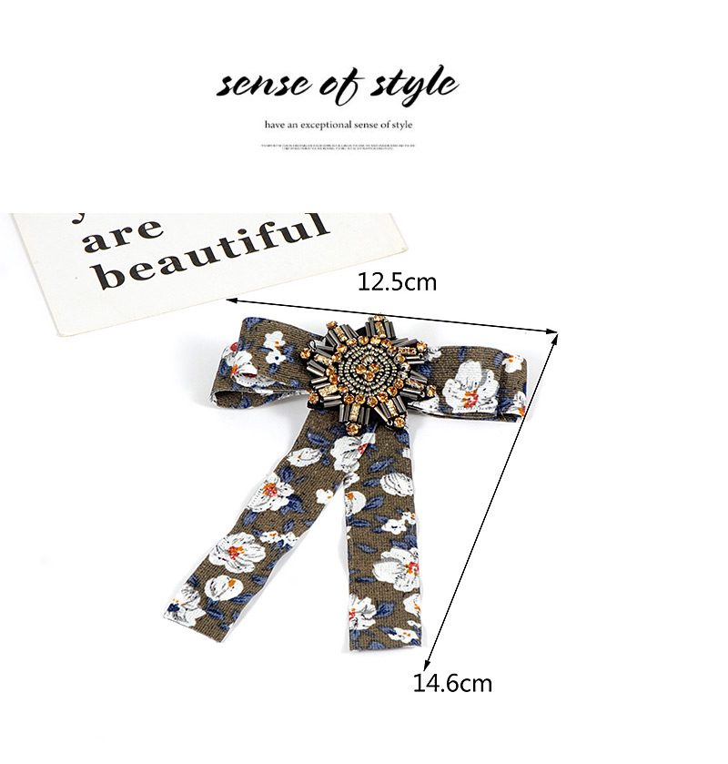 Fashion Yellow Flower Pattern Decorated Bowknot Brooch,Korean Brooches