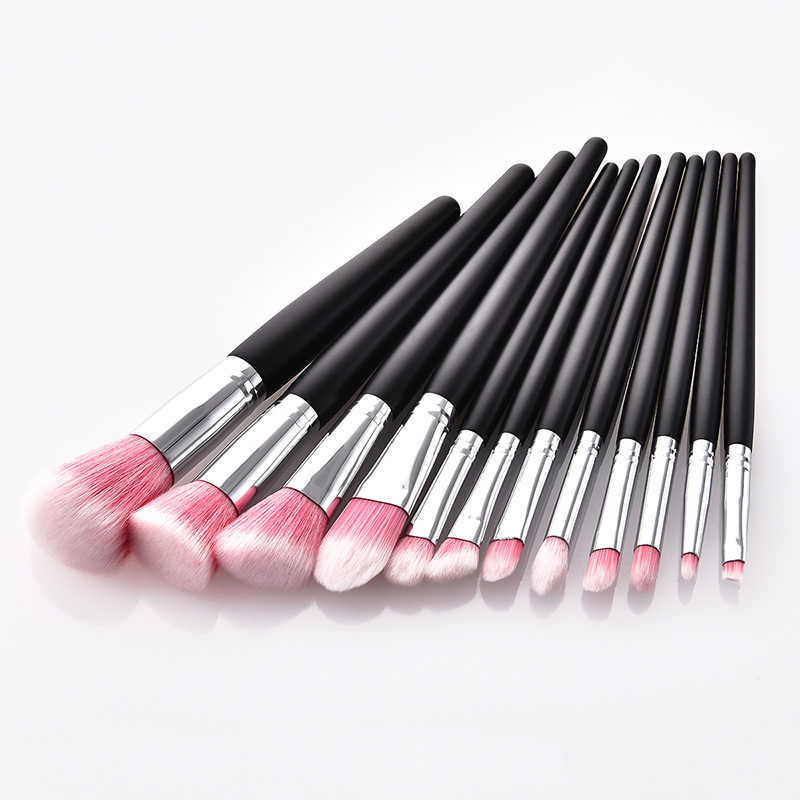 Fashion Pink+white Color Matching Design Cosmetic Brush(12pcs),Beauty tools