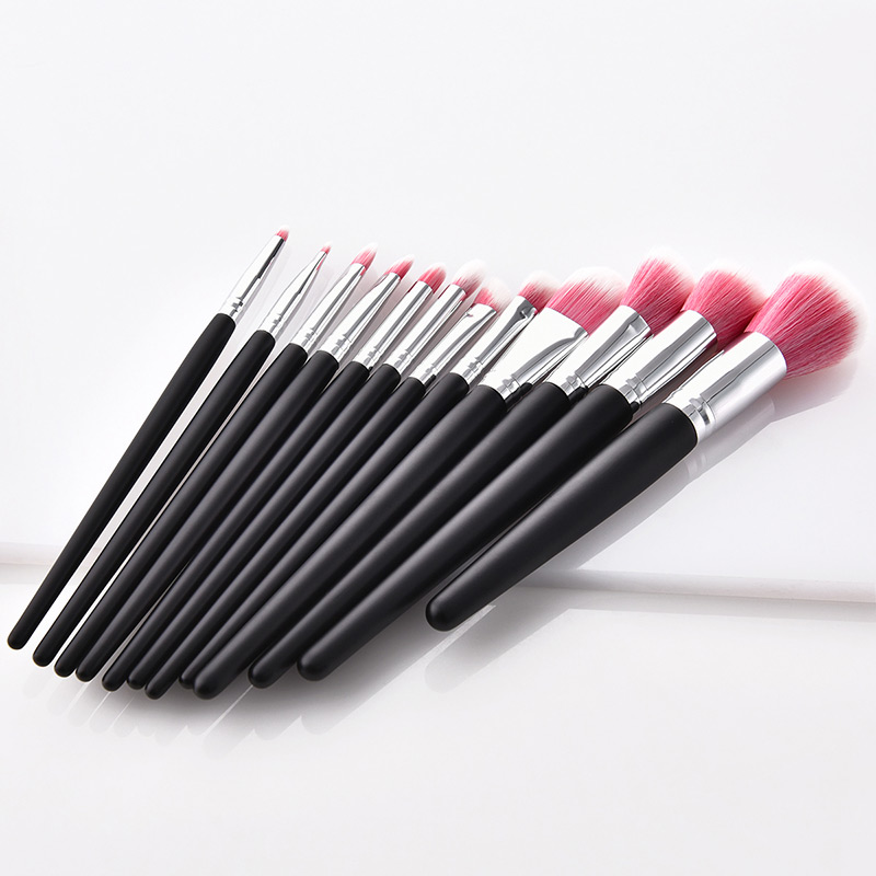Fashion Pink+white Color Matching Design Cosmetic Brush(12pcs),Beauty tools