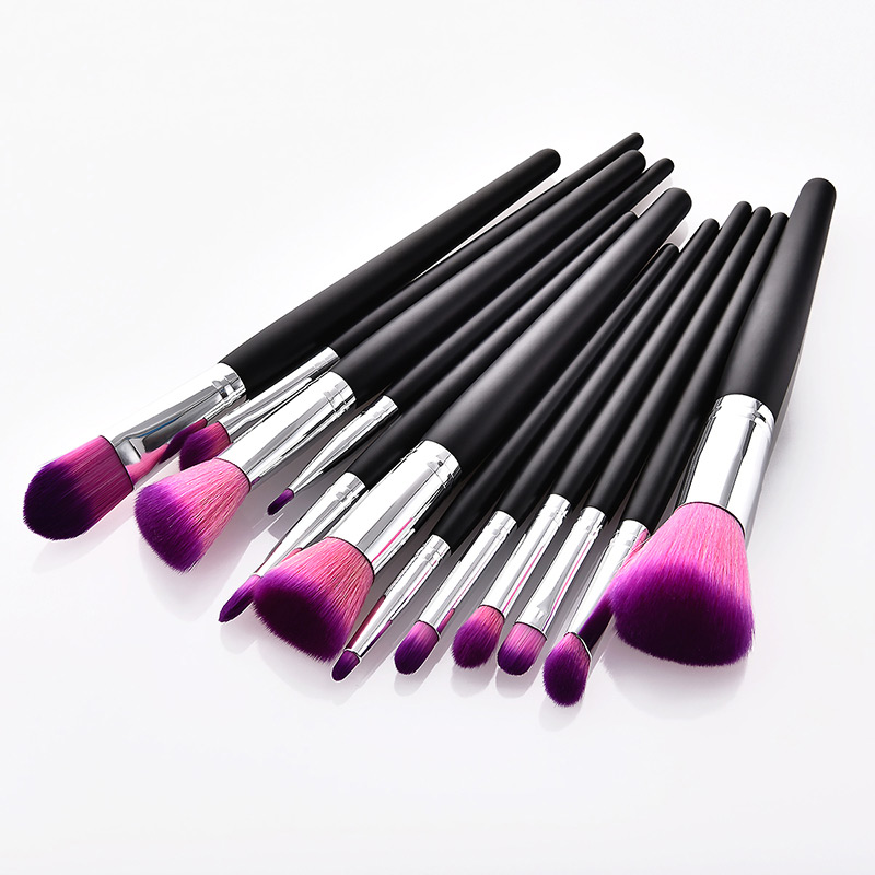Fashion Pink+purple Color Matching Design Cosmetic Brush(12pcs),Beauty tools