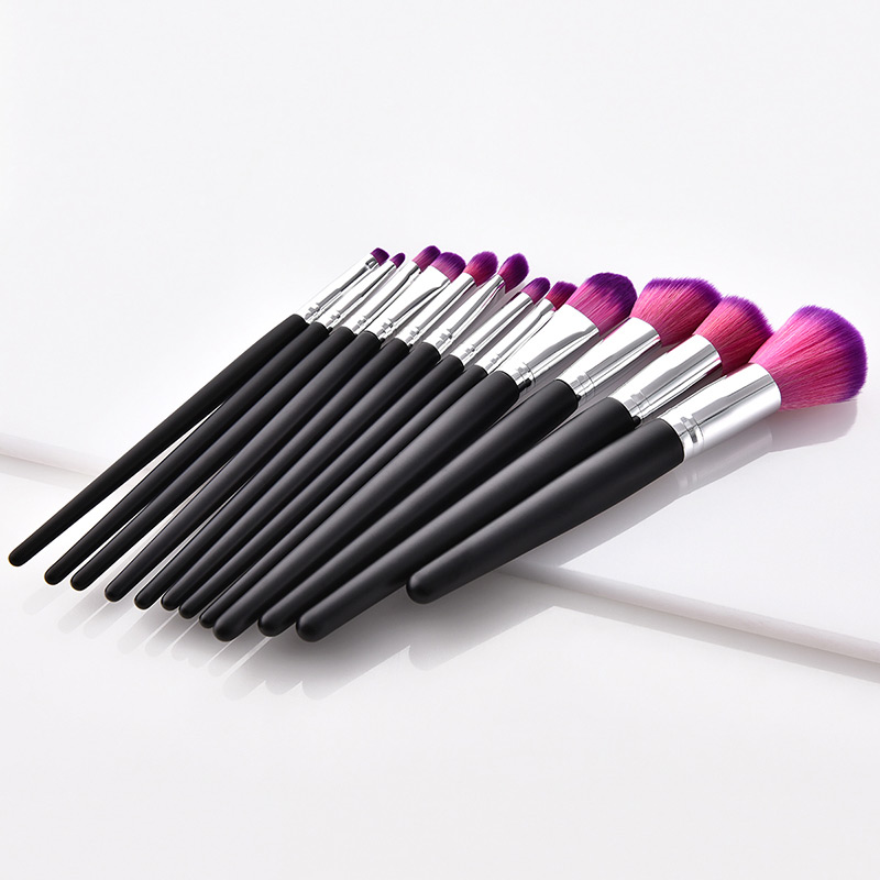 Fashion Pink+purple Color Matching Design Cosmetic Brush(12pcs),Beauty tools
