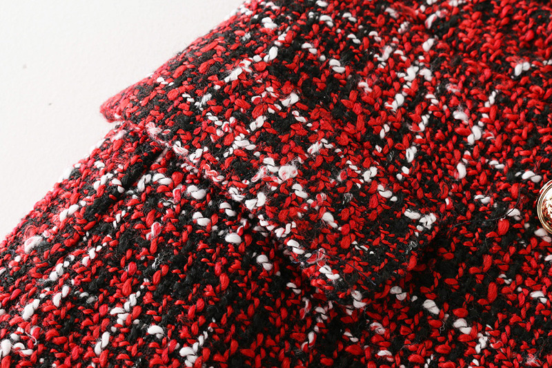 Fashion Red Grid Pattern Decorated Simple Skirt,Skirts