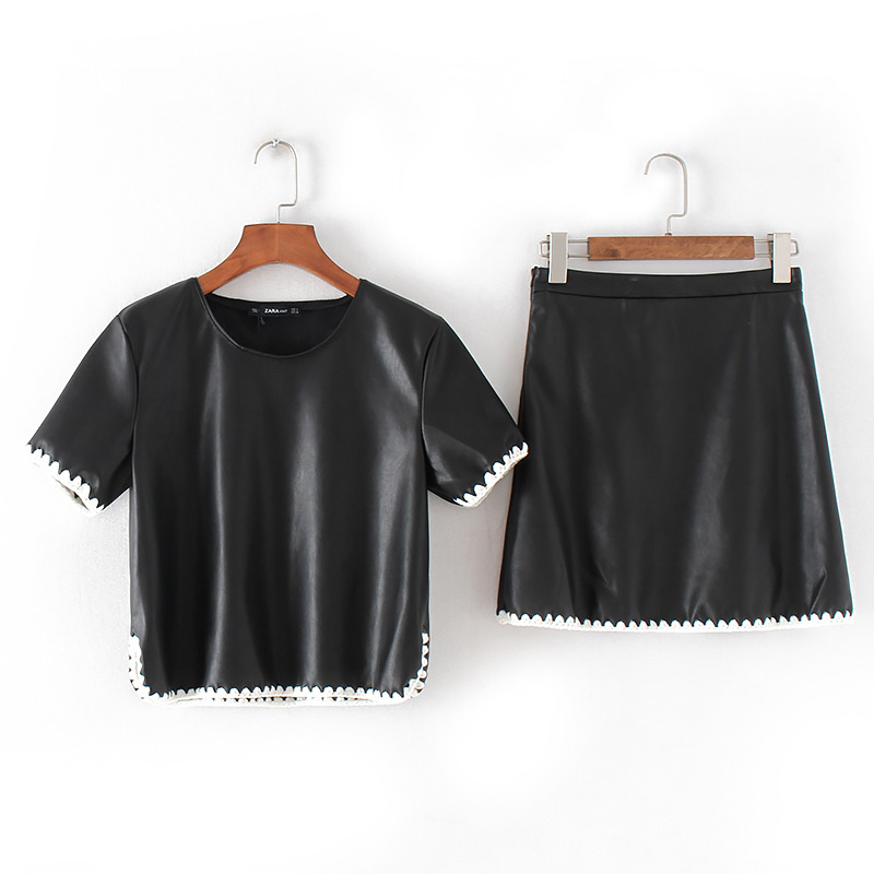Fashion Black Wave Shape Design Simple Skirt,Skirts