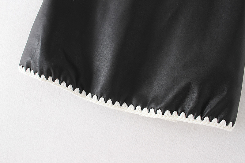 Fashion Black Wave Shape Design Simple Skirt,Skirts