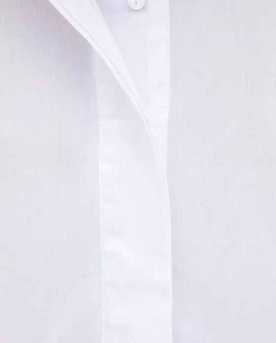 Fashion White Pure Color Design Round Neckline Blouse,Sunscreen Shirts