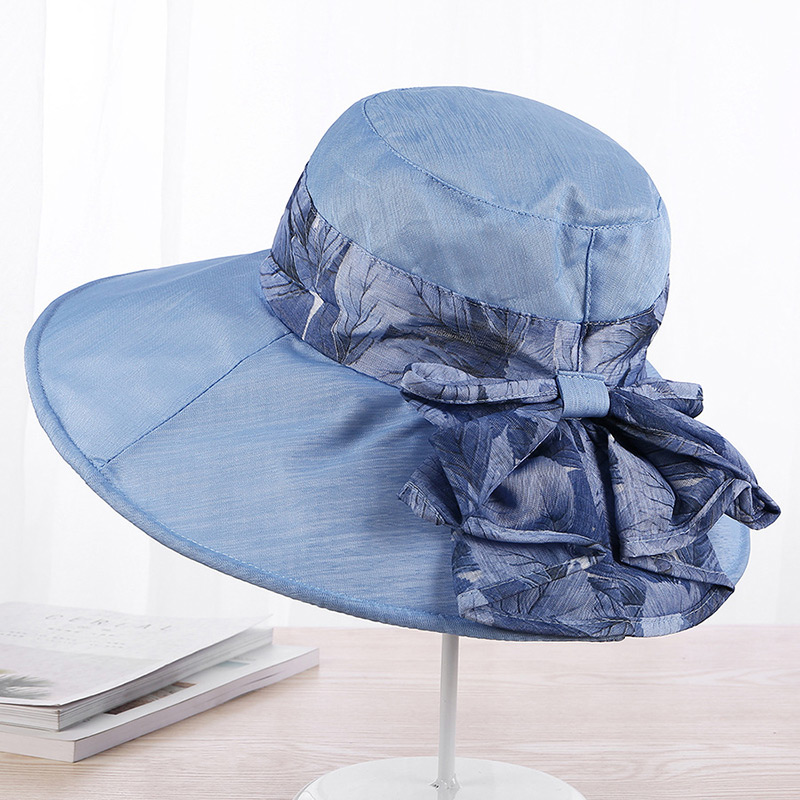 Fashion Purple Bowknot Decorated Foldable Sun Hat,Sun Hats