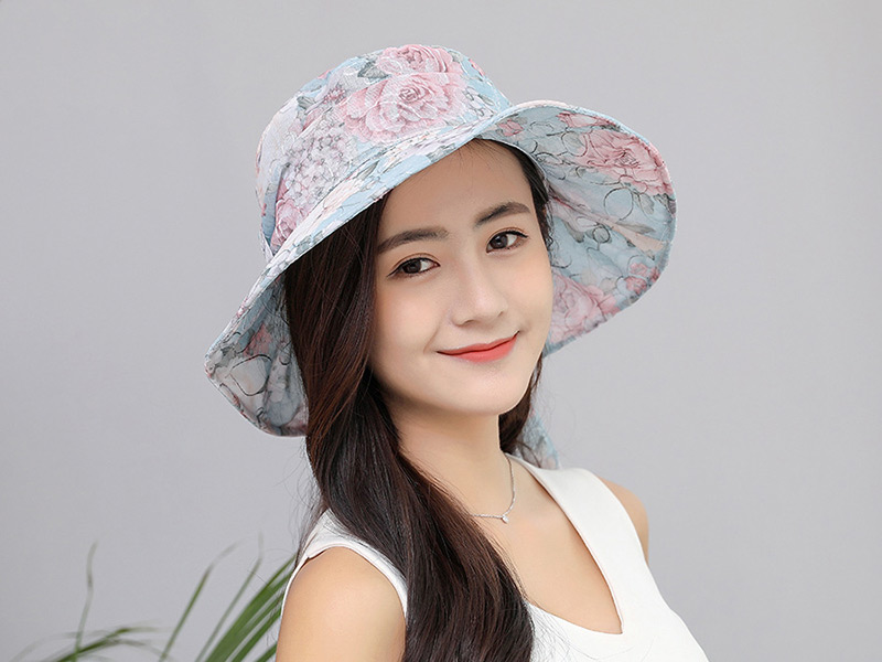 Fashion Beige Lace Design Foldable Anti-ultraviolet Hat,Sun Hats