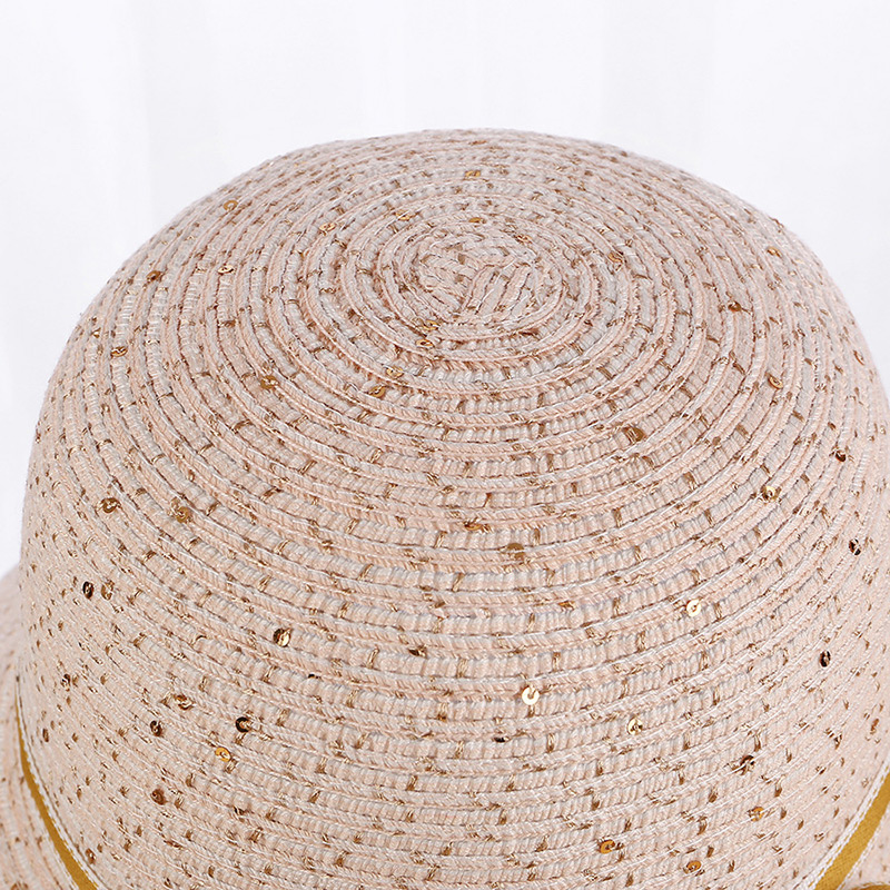 Fashion Khaki Pearls Decorated Fisherman Sunshade Hat,Sun Hats