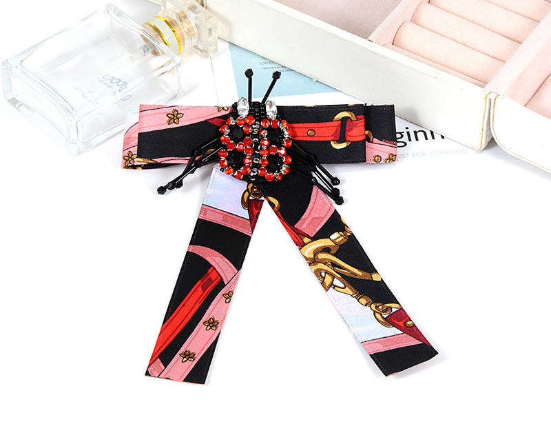 Trendy Black Insect Shape Decorated Bowknot Brooch,Korean Brooches