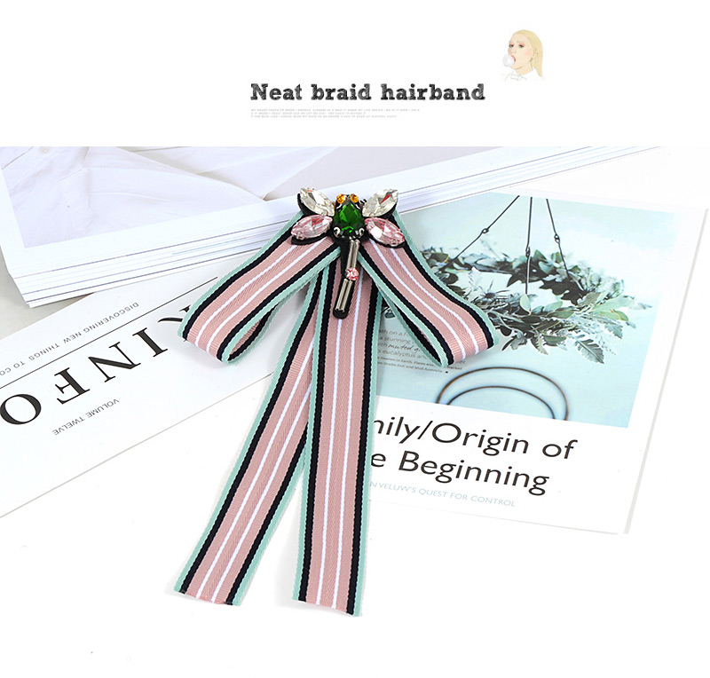 Trendy Pink Dragonfly Decorated Bowknot Brooch,Korean Brooches