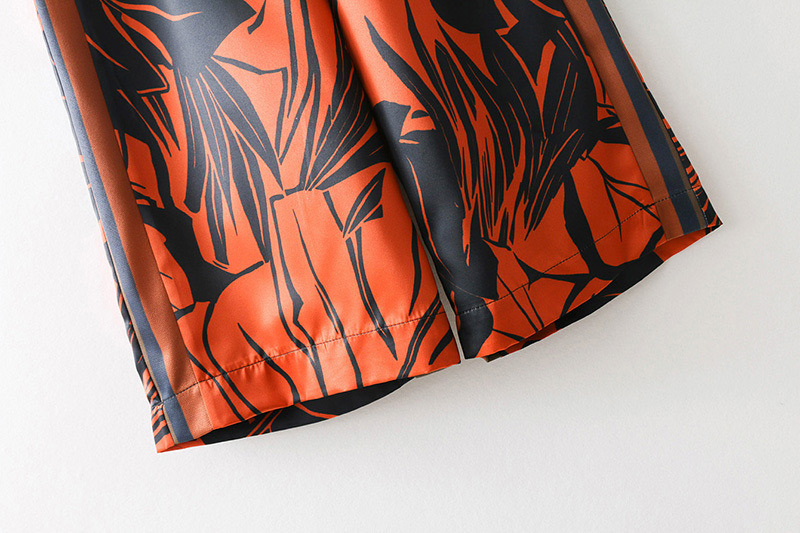 Fashion Orange Flower Shape Decorated Ultra-wide-leg Trousers,Pants
