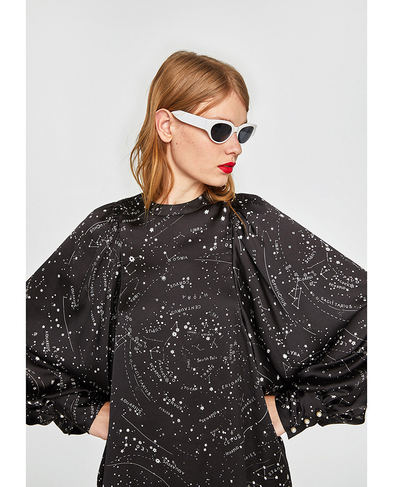 Fashion Black Flower Shape Decorated Blouse,Sunscreen Shirts