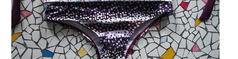 Sexy Purple Flowers&tassel Decorated Bikini,Bikini Sets