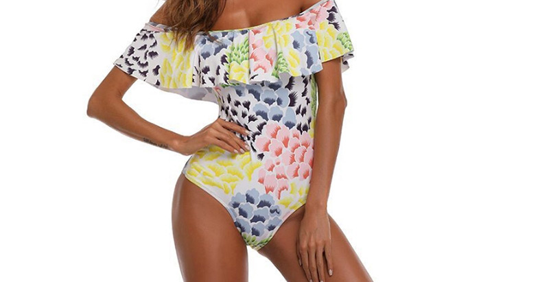 Sexy Multi-color Off Shoulder Design One-piece Bikini,One Pieces