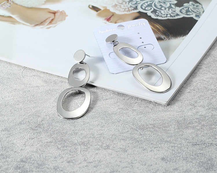 Fashion Silver Color Round Shape Decorated Pure Color Earrings,Stud Earrings
