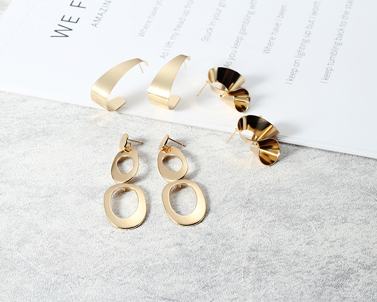 Fashion Silver Color Round Shape Decorated Pure Color Earrings,Stud Earrings