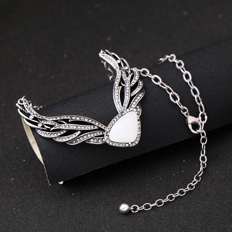 Fashion Silver Color Wings Shape Decorated Necklace,Bib Necklaces