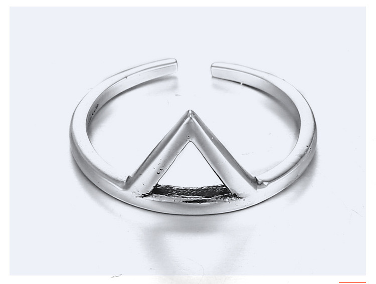 Fashion Silver Color Triangle Shape Design Pure Color Ring,Fashion Rings