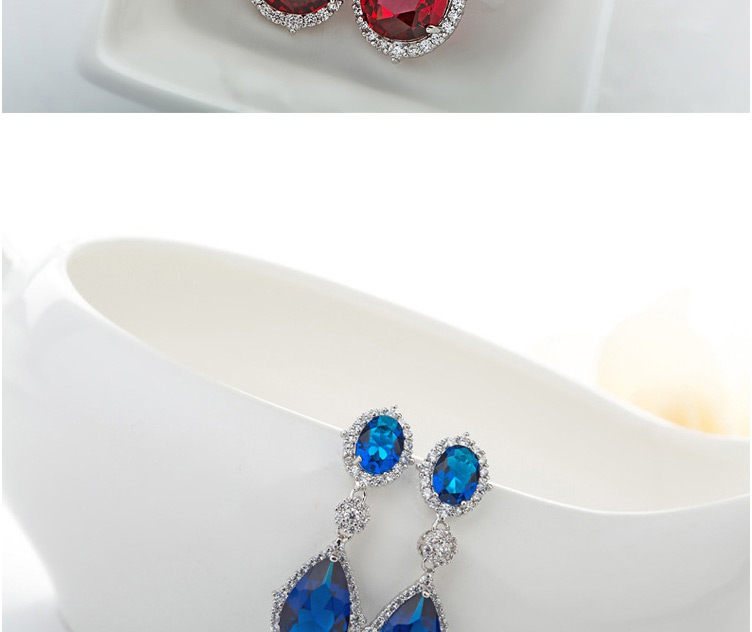 Fashion White Water Drop Shape Design Pure Color Earrings,Drop Earrings