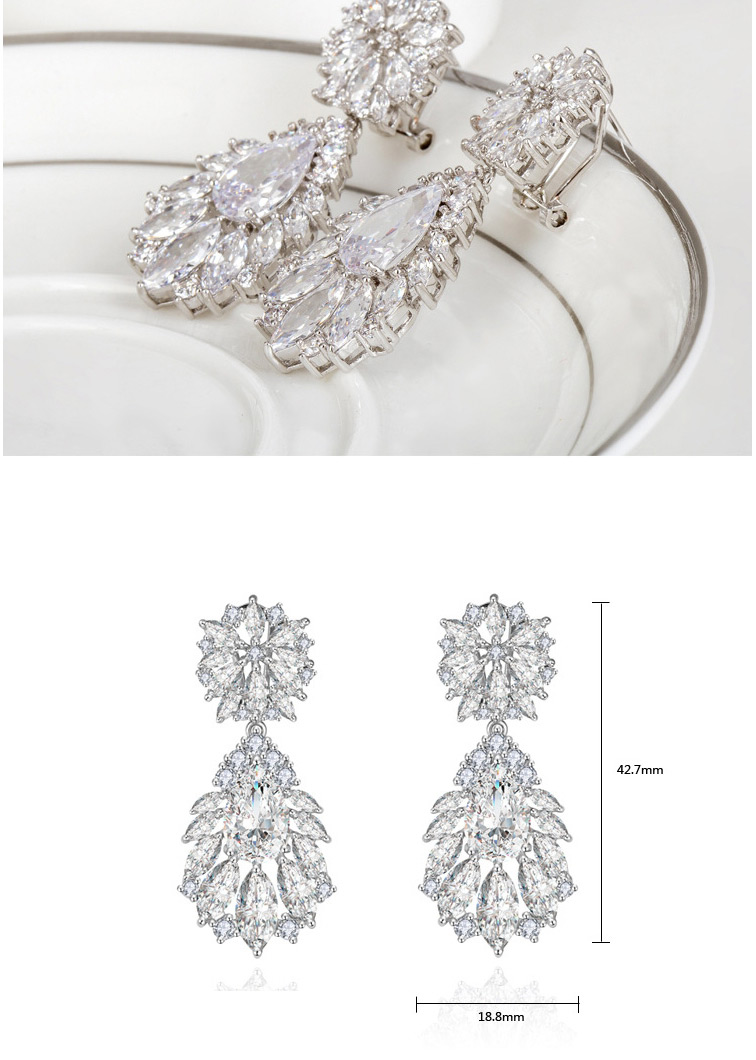 Fashion White Pure Color Decorated Long Earrings,Drop Earrings