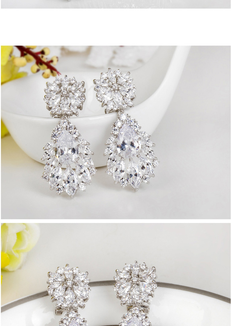 Fashion White Pure Color Decorated Long Earrings,Drop Earrings