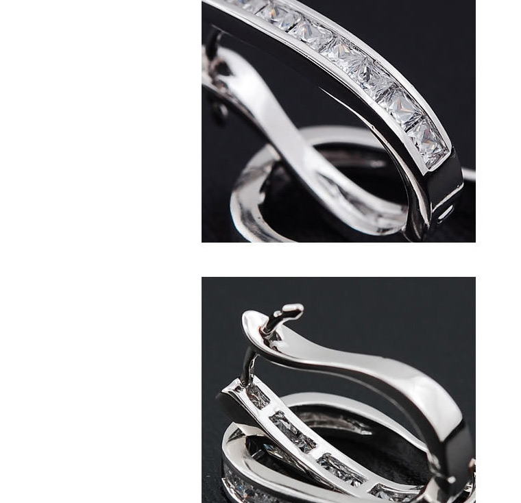 Fashion Silver Color “u” Shape Decorated Earrings,Earrings