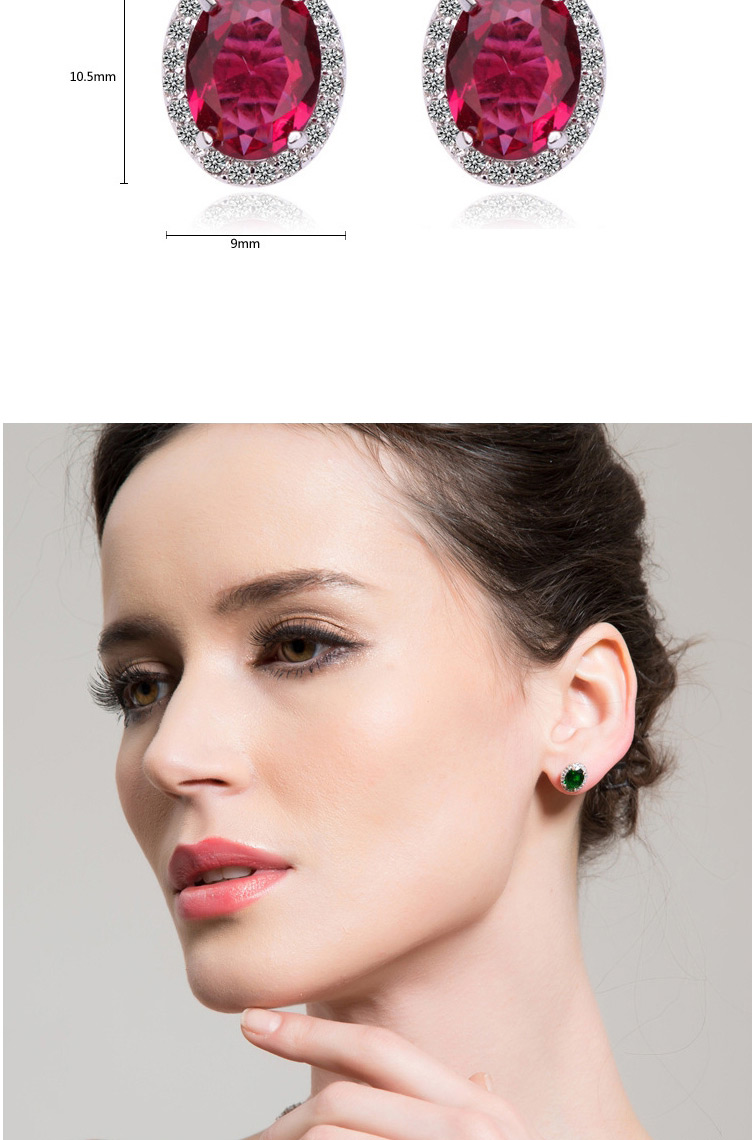 Fashion Green Round Shape Decorated Earrings,Earrings