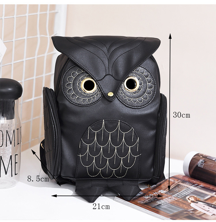 Fashion Pink Owl Shape Decorated Backpack,Backpack